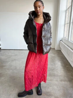 JAKKE Patricia Puffer - Chocolate -Fashion Shop IMG 3987 jakke puff brown