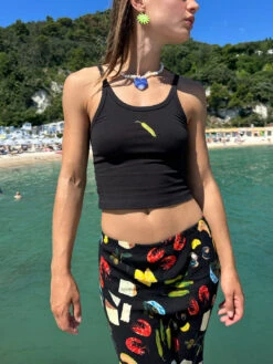 Crop Tank - Black/Shishito -Fashion Shop IMG 4405 lisa says gah arq renata black tank