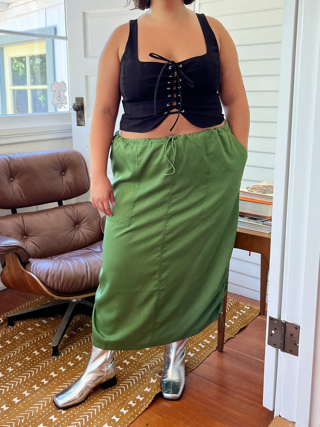 Ophelia Corset Top - Caviar Twill 8 Ophelia Corset Top - Caviar Twill - Image 6