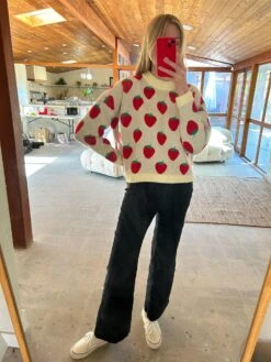 Ella Sweater - Strawberries -Fashion Shop IMG 4641 967ddc7e 2502 46c0 8d92 44060ac50150