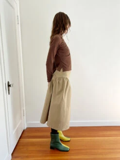 Nora Keyhole Top - Chocolate -Fashion Shop IMG 4727 lisa says gah prefall khaki skirt