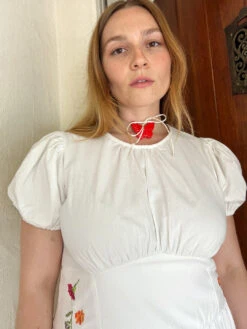 Ceramic Butterfly Necklace - Red/Ivory -Fashion Shop IMG 4792 lisa says gah choker buttefly red