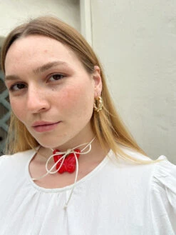 Ceramic Butterfly Necklace - Red/Ivory -Fashion Shop IMG 4803 lisa says gah choker buttefly red