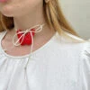 Ceramic Butterfly Necklace - Red/Ivory -Fashion Shop IMG 4804 lisa says gah choker buttefly red