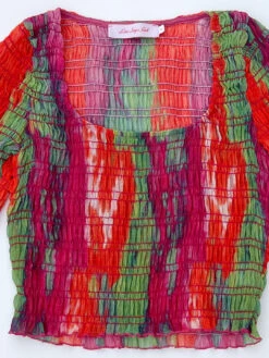 Lady Smocked Top - Summerburst -Fashion Shop IMG 4921 lisa says gah warm sun