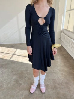 Singer Dress - Black -Fashion Shop IMG 4971 geel singer dress black