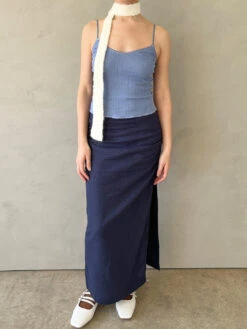 The Long Cami - Dusty -Fashion Shop IMG 5222 cou cou cami blue