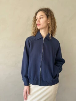 Beau Bomber Jacket - Navy -Fashion Shop IMG 5318 nia beau bomber jacket navy