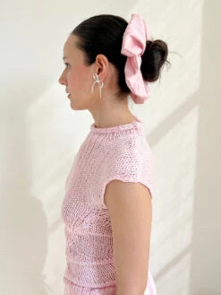 Dupion Scrunchie - Pink