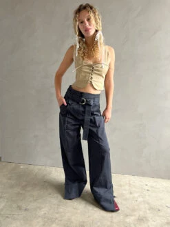 Ophelia Corset Top - Toast Twill 17 Ophelia Corset Top - Toast Twill -Fashion Shop IMG 5503 geel pants blue