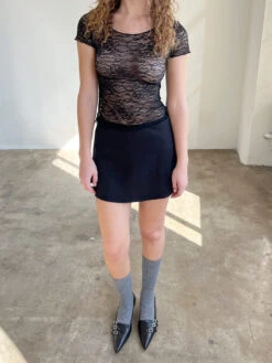 Lace Fresa Tee - Black -Fashion Shop IMG 5578 gil rodriguez lace tee black