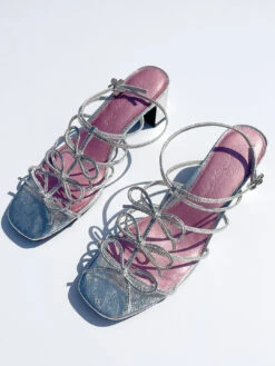 Carrie Bow Sandal - Silver/Pink -Fashion Shop IMG 5708 lisa says gah shoe carrie silver