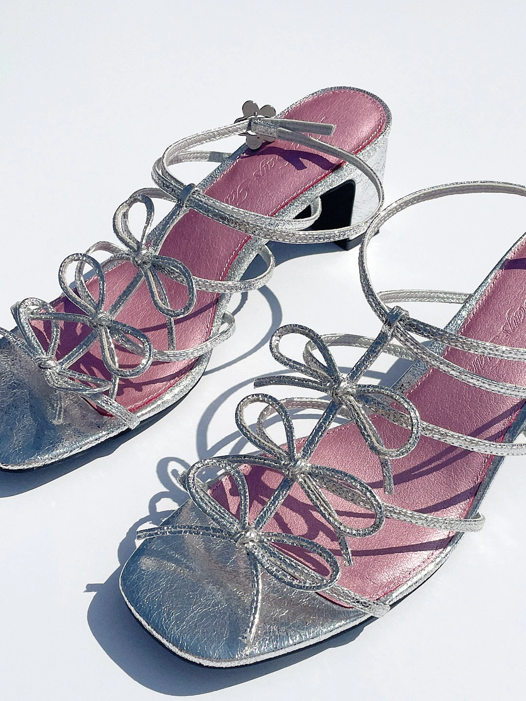 Carrie Bow Sandal - Silver/Pink 8 Carrie Bow Sandal - Silver/Pink - Image 6
