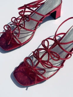 Carrie Bow Sandal - Red/Silver -Fashion Shop IMG 5720 lisa says gah shoe carrie red