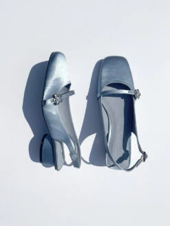 Mackie Heel - Powder Satin -Fashion Shop IMG 5772 lisa says gah shoe mackie blue