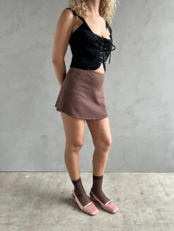 Ophelia Corset Top - Caviar Twill 24 Ophelia Corset Top - Caviar Twill -Fashion Shop IMG 5773 lisa says gah skirt brown