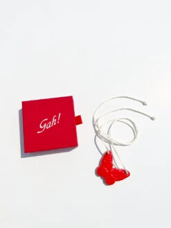 Ceramic Butterfly Necklace - Red/Ivory -Fashion Shop IMG 6083 lisa says gah choker buttefly red