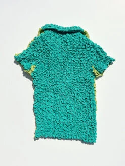 Split Popcorn Polo - Lime/Aqua -Fashion Shop IMG 6205 kkco shirt green 8f9bb9fd 2c39 471f 901c e8fd9c353d58