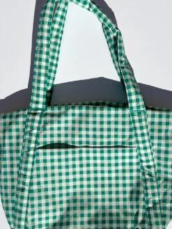 Mini Cloud Bag - Green Gingham -Fashion Shop IMG 6226 baggu tote bag gingham green