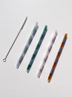 Striped Straws, 4 Pack - Mixed