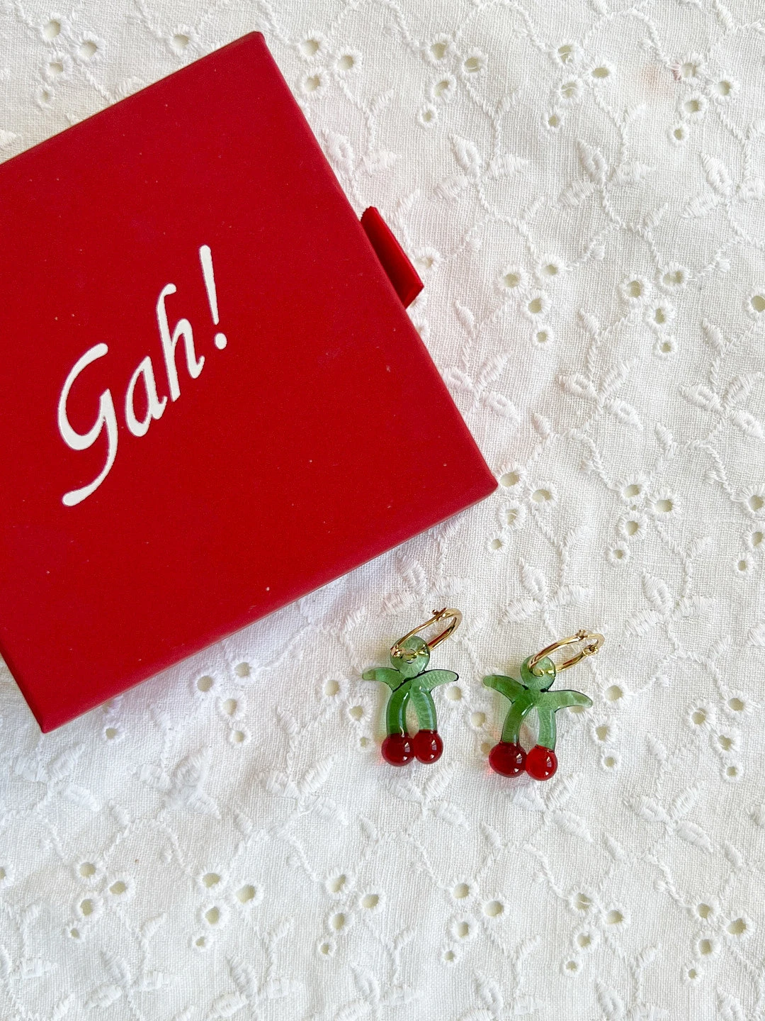 Cherry Hoops - Red 4 Cherry Hoops - Red - Image 2