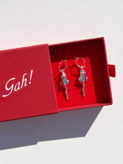 Silver Rat Hoop - Silver -Fashion Shop IMG 6905 lisa says gah rat earrings silver