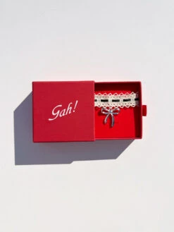 Lace Bow Choker - Black/Silver -Fashion Shop IMG 6933 lisa says gah bow choker silver