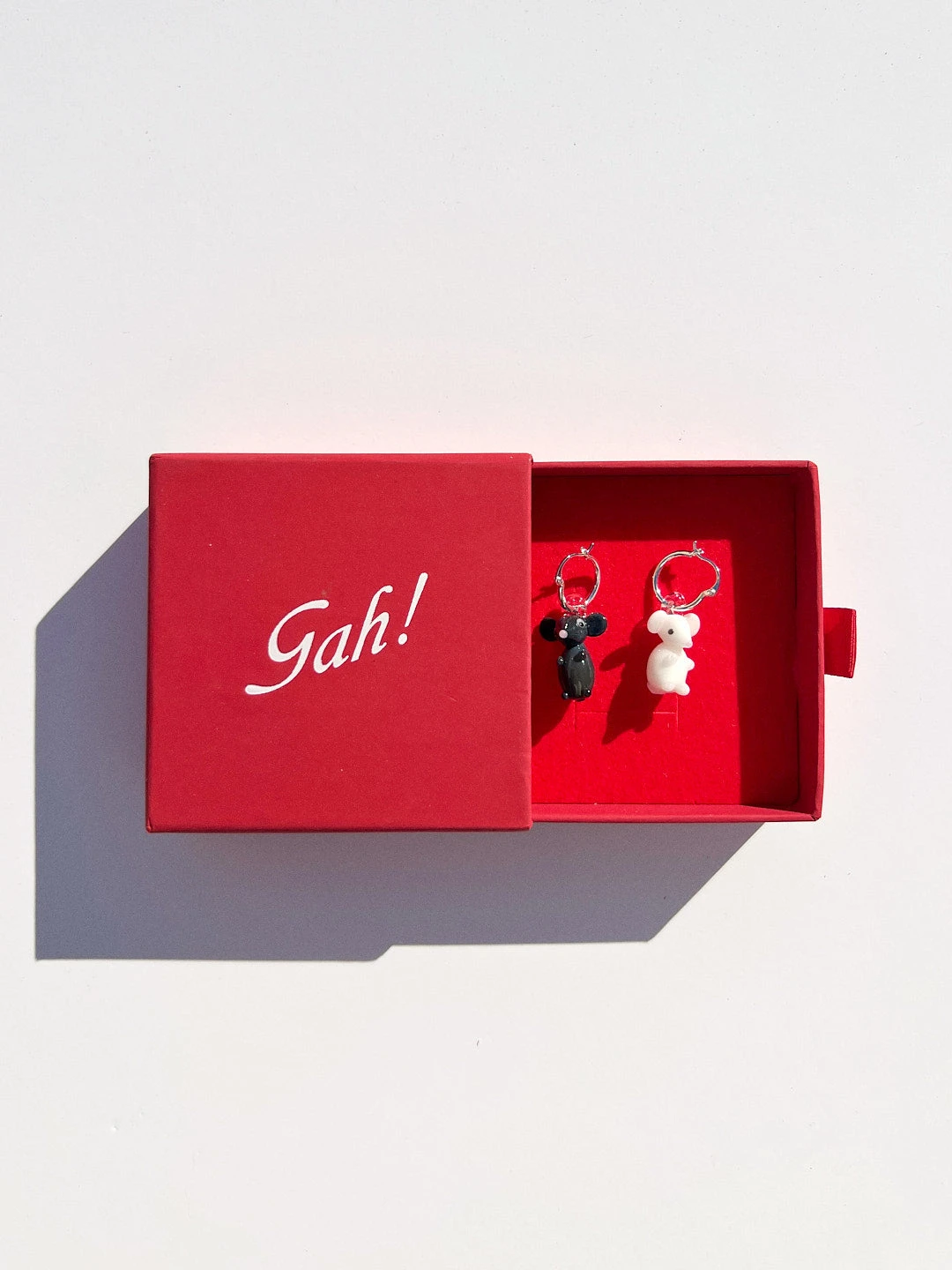 Glass Rat Hoops - Black/White 8 Glass Rat Hoops - Black/White - Image 6