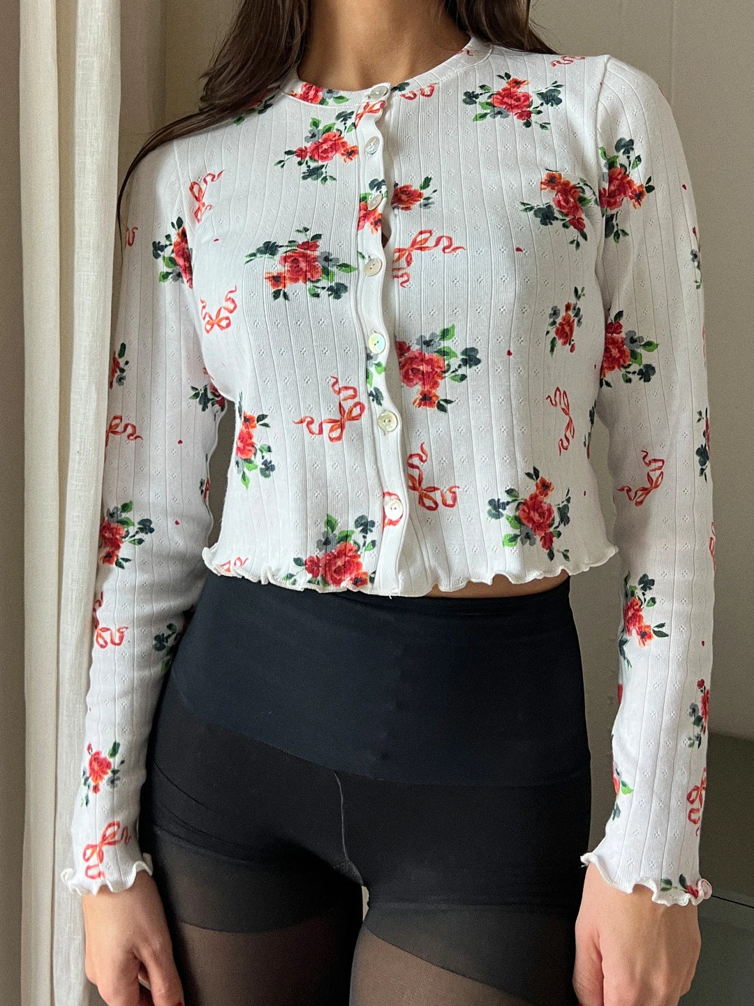 Poppy Cardi - Pointelle Bouquet 6 Poppy Cardi - Pointelle Bouquet - Image 4