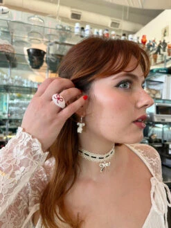 Lace Bow Choker - Black/Silver -Fashion Shop IMG 7295 lisa says gah arden 595e0eb5 2ab4 4fd8 8c07 8b6158fc4021