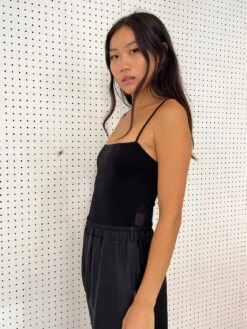 Athena Bodysuit - Black Slinky -Fashion Shop IMG 7496 lisa says gah bodysuit black