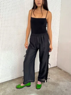 Athena Bodysuit - Black Slinky -Fashion Shop IMG 7504 lisa says gah pants bow black