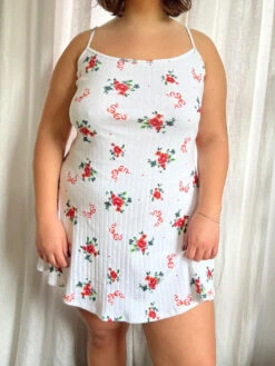 Hazel Mini Dress - Pointelle Bouquet -Fashion Shop IMG 7618 lisa says gah bisou hazel dress pointelle