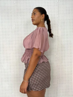 Charlotte Top - Ballet Pink Organza -Fashion Shop IMG 7664 lisa says gah blouse pink