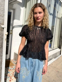 Petra Blouse - Black Ruffle -Fashion Shop IMG 7752 lisa says gah blouse black ruffle