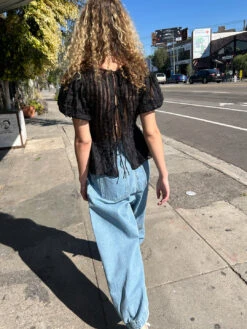 Petra Blouse - Black Ruffle -Fashion Shop IMG 7760 lisa says gah blouse black ruffle