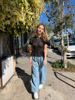 Petra Blouse - Black Ruffle -Fashion Shop IMG 7771 lisa says gah blouse black ruffle