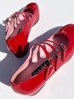 Ariana Patent Leather Heel - Red -Fashion Shop IMG 7837 carel mary jane heel red