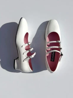 Ariana Patent Leather Heel - White