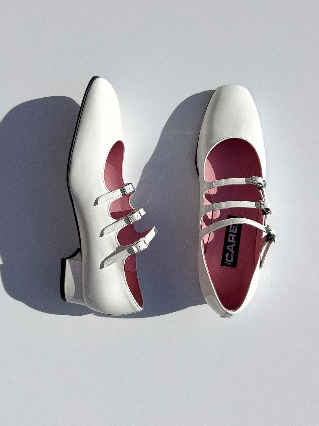 Ariana Patent Leather Heel - White