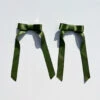 Mini Ribbon Clip Two Pack - Olive -Fashion Shop IMG 7882 roomshop bow hair green