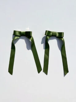 Mini Ribbon Clip Two Pack - Olive