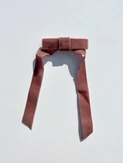Velvet Ribbon French Clip - Mauve