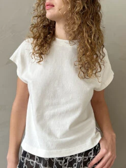 Jeanne Tee - White Cotton -Fashion Shop IMG 7889 le bon shoppe tee white