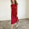 Orchid Midi Dress - Ruby -Fashion Shop IMG 8109 second skin dress red