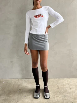 Dana Long Sleeve Tee - Pomodoro -Fashion Shop IMG 8258 nia skort grey 508a471a bb2f 4b24 9e67 67a6cf33191e