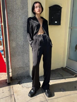 Silky Baroque Pearl Top - Jet -Fashion Shop IMG 8260