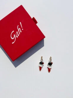 Sundae Cone Hoops - White -Fashion Shop IMG 8312 lisa says gah earrings icecream