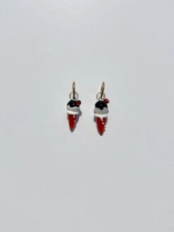 Sundae Cone Hoops - White -Fashion Shop IMG 8313 lisa says gah earrings icecream