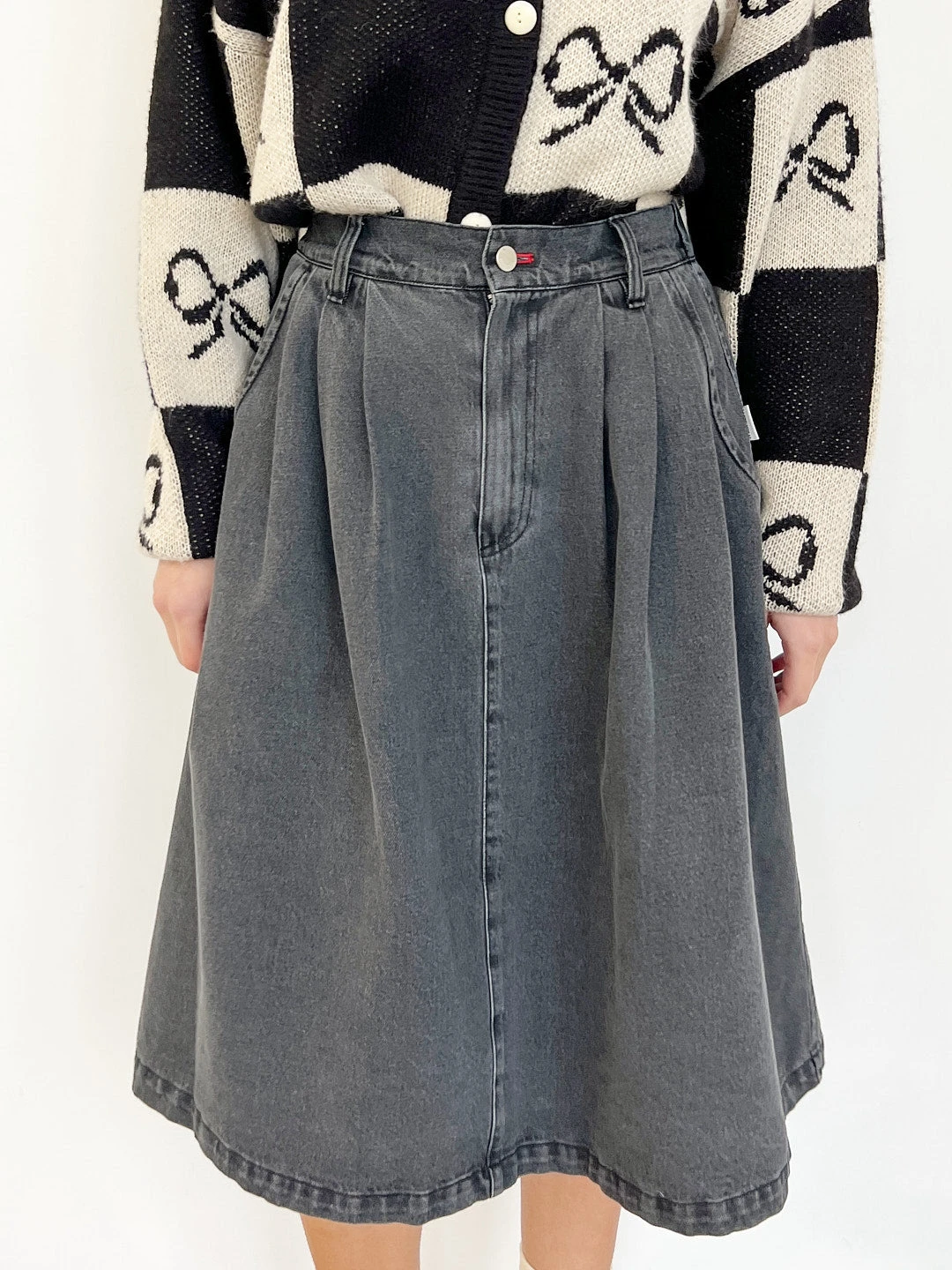 Farm Girl Skirt - Black Denim 9 Farm Girl Skirt - Black Denim - Image 7